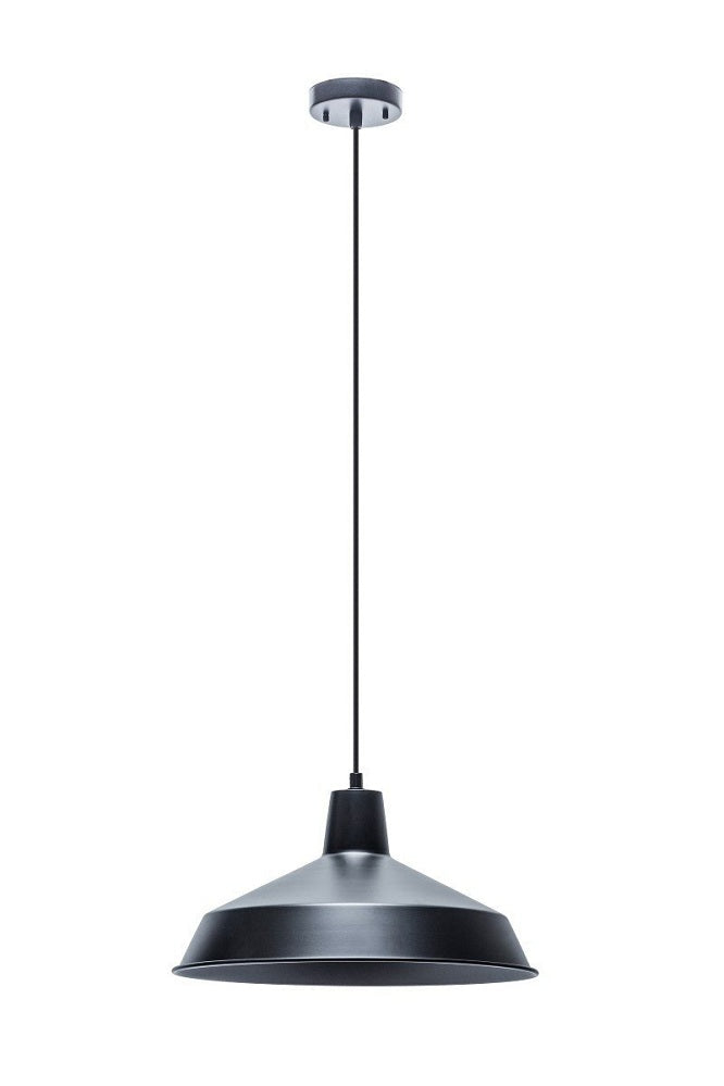 Globe Electric® 65155 1-Light Barnyard Pendant, Painted Matte Black Finish