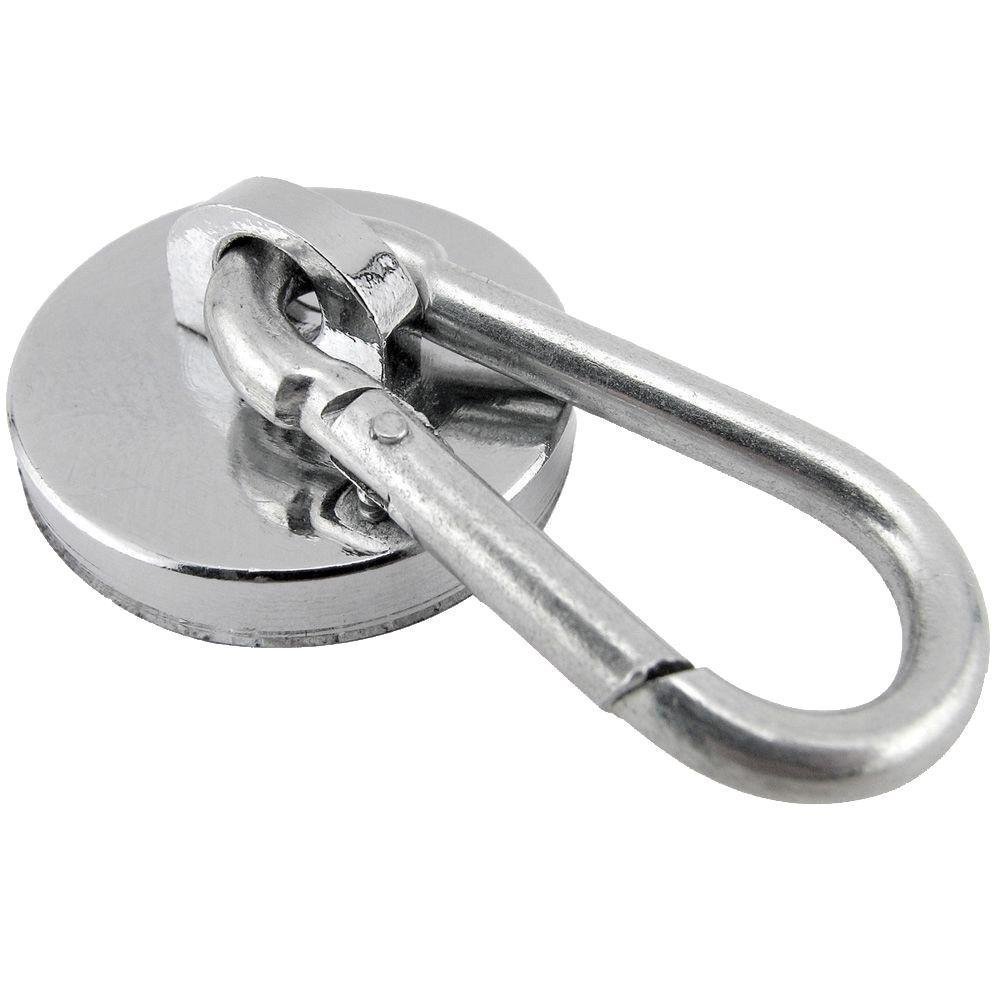 The Magnet Source 07587 Neodymium Magnet with Carabineer Hook, 1.125" Dia