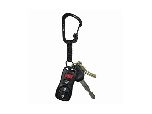 Nite Ize CSLW3-01-R6 Slide Lock Carabiner With Key Ring, #3, Black
