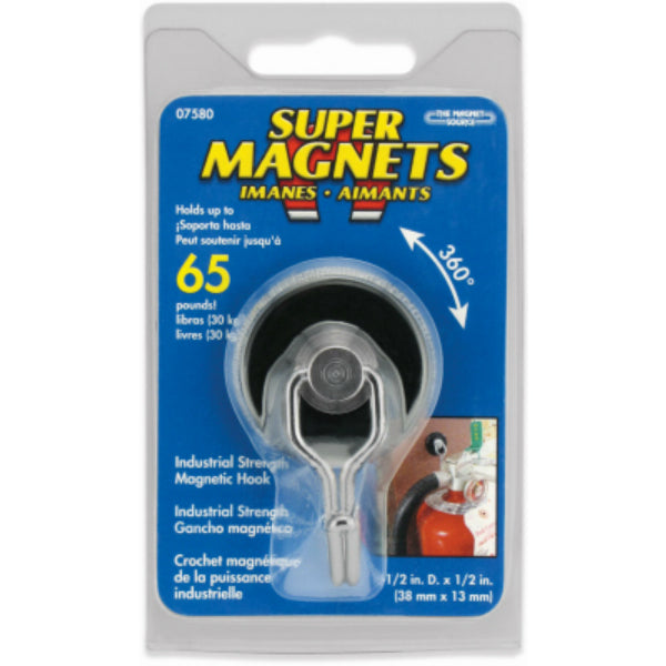 The Magnet Source 07580 Neodymium Magnet with Rotating Swing Hook