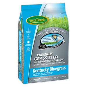 Green Thumb® GREUN215 Premium Kentucky Bluegrass Seed w/ Fertilizer, 7 Lbs