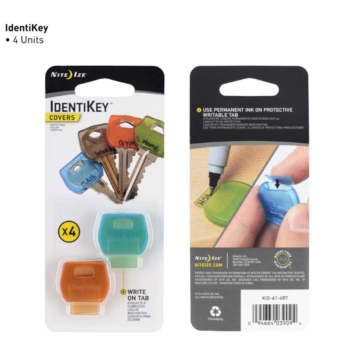 Nite Ize® KID-A1-4R7 IdentiKey™ Universal Key Identifiers Covers, 4 Color
