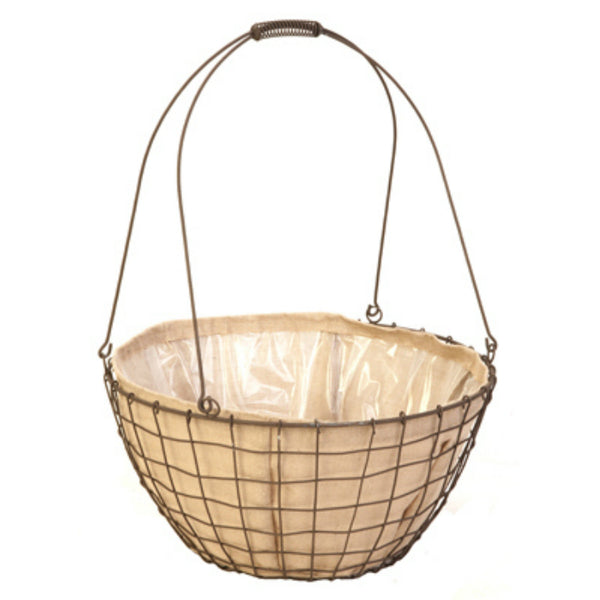 Panacea 84272 Urn Basket with Rustic Woven Wire, Steel, 18" Wide