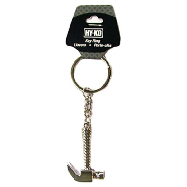 Hy-Ko KHO748 Novelty Hammer Keychain with Keyring, Silver, 2.5"