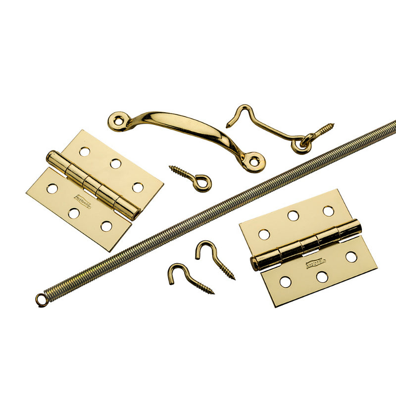 National Hardware® N100-022 Screen/Storm Door Set, Bright Brass, V90