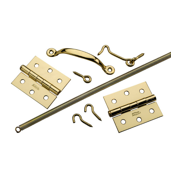 National Hardware® N100-022 Screen/Storm Door Set, Bright Brass, V90