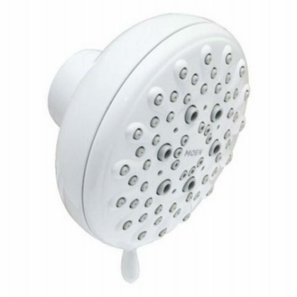Moen® 23045W Banbury Fixed Mount Shower Head w/ Five-Function Spray, White