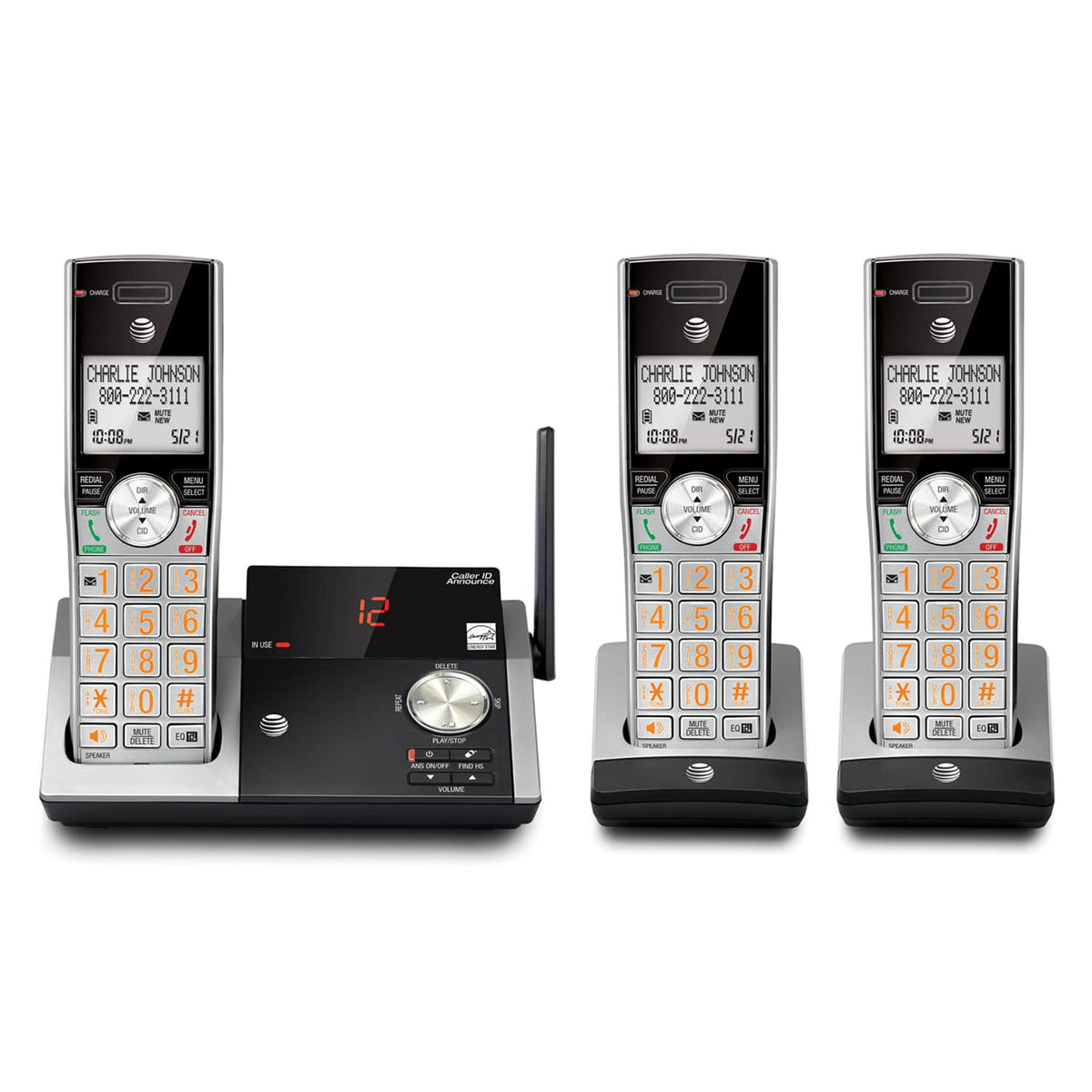 AT&T® CL82315 Three-Handset Telephone Answering Systems w/Caller ID/Call Waiting