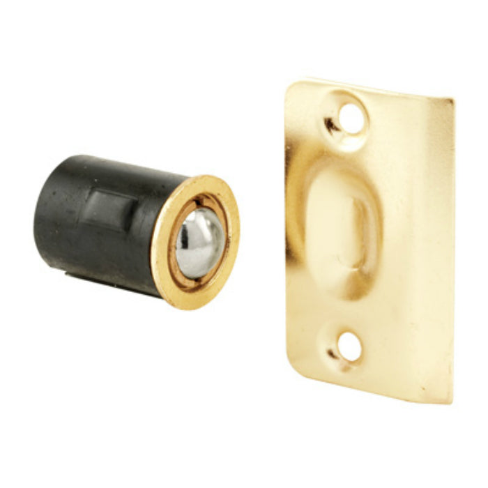 Prime-Line® 163133 Drive-In Ball Catch with Strike, Brass Plated, Large