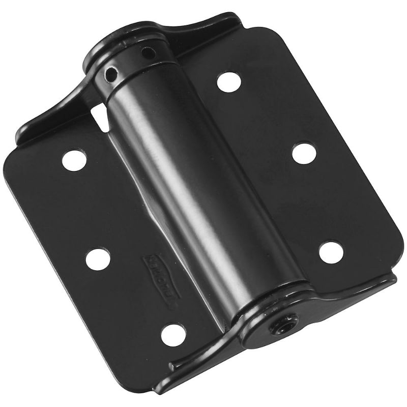 National Hardware® N114-975 Adjustable Steel Spring Hinge, Black, 3", 2-Pack