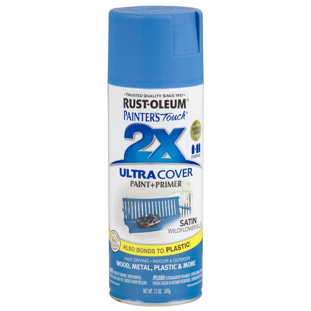 Rust-Oleum® 249062 Painter's Touch® 2X Spray Paint, Satin Wildflower Blue, 12 Oz