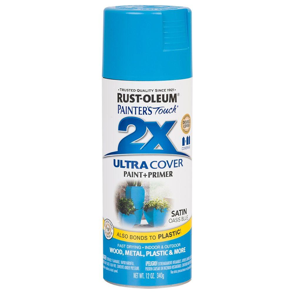 Rust-Oleum® 277991 Painter's Touch® 2X Spray Paint, Satin Oasis Blue, 12 Oz