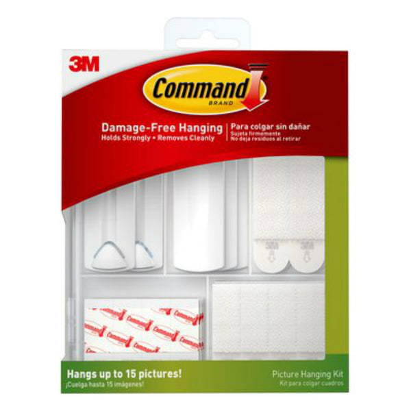 Command™ 17213-ES Picture Hanging Kit, Clear/White, Assorted