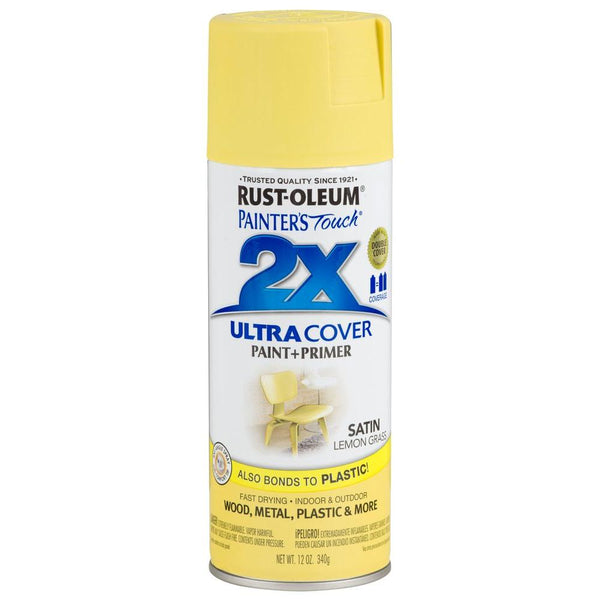 Rust-Oleum® 263148 Painter's Touch® 2X Spray Paint, Satin Lemon Grass, 12 Oz