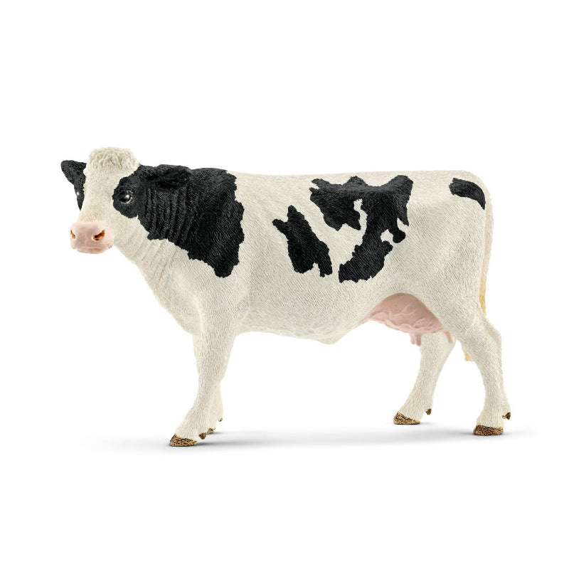 Schleich® 13797 Holstein Cow Toy for Ages 3 & Up, Plastic, Black & White