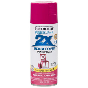 Rust-Oleum® 283188 Painter's Touch® 2X Spray Paint, Satin Magenta, 12 Oz