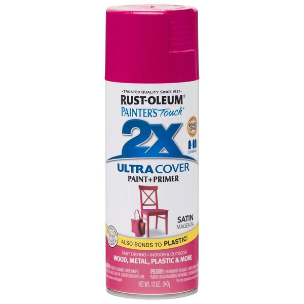 Rust-Oleum® 283188 Painter's Touch® 2X Spray Paint, Satin Magenta, 12 Oz