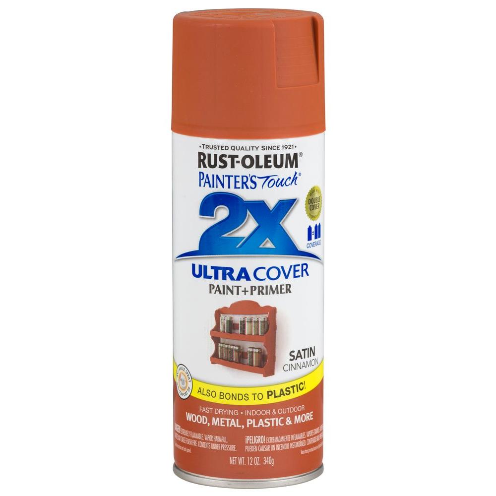 Rust-Oleum® 249084 Painter's Touch® 2X Spray Paint, Satin Cinnamon, 12 Oz