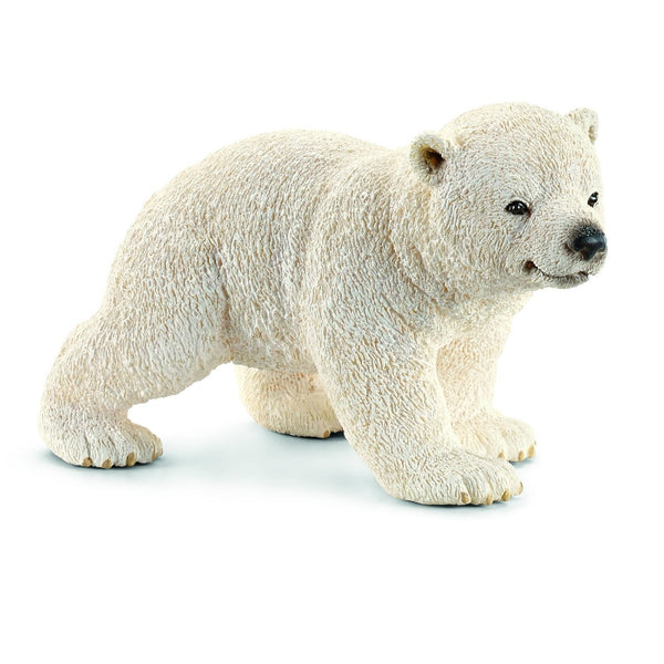 Schleich® 14708 Walking Polar Bear Cub Toy for Ages 3 & Up, Plastic, White