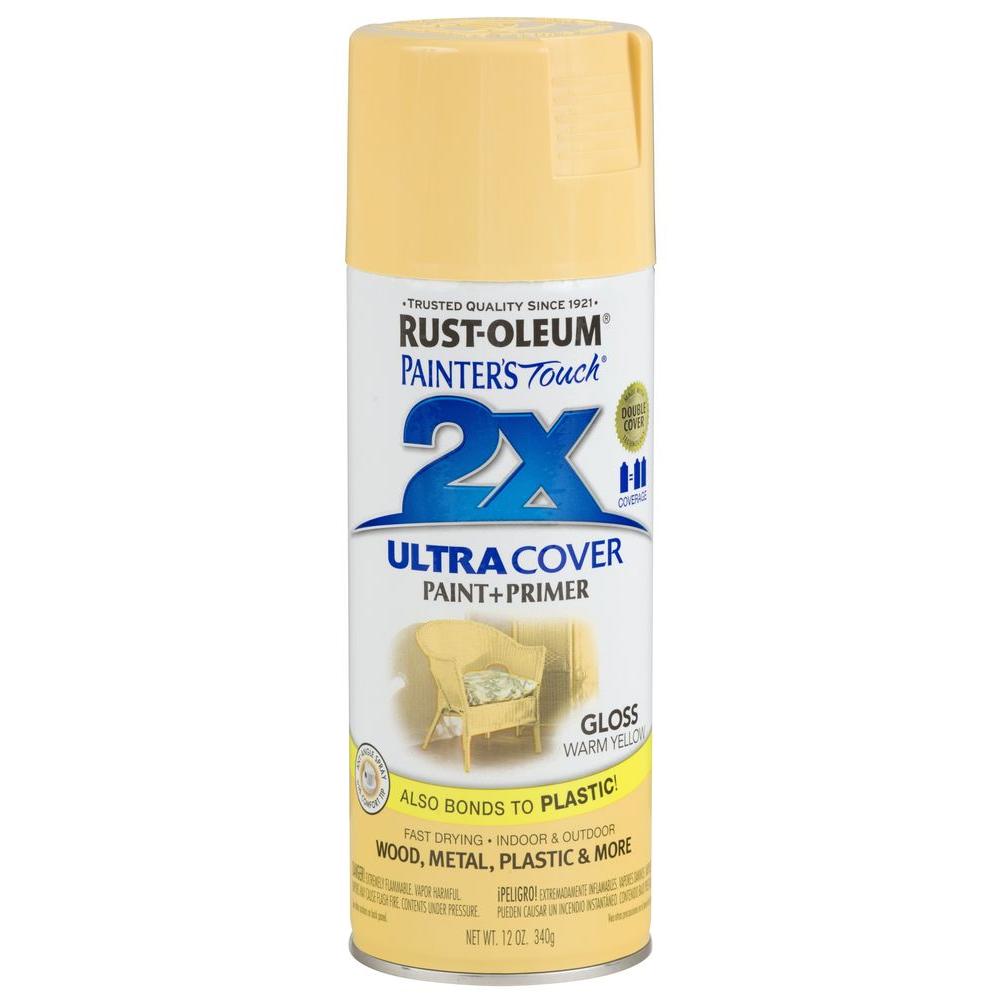 Rust-Oleum® 249091 Painter's Touch® 2X Spray Paint, Gloss Warm Yellow, 12 Oz