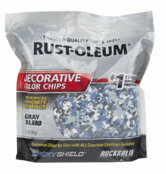 Rust-Oleum® 312449 Epoxyshield® Decorative Color Chips, Gray Blend, 1 Lb