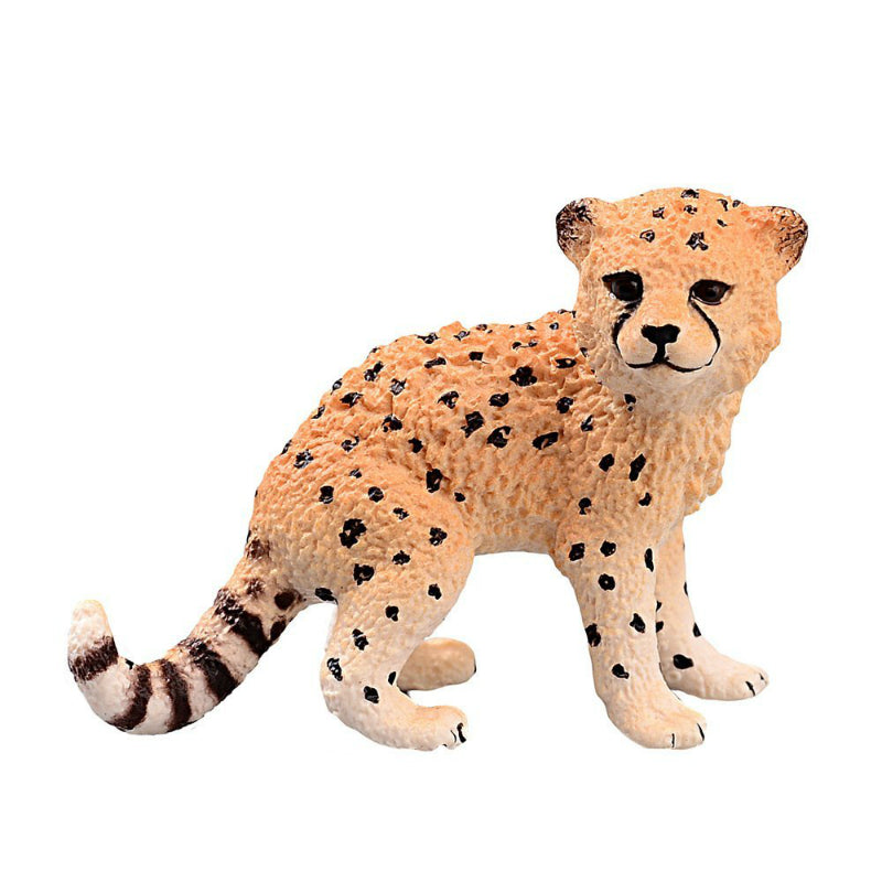 Schleich® 14747 Cheetah Cub Toy for Ages 3 & Up, Plastic, Tan with Black Spots