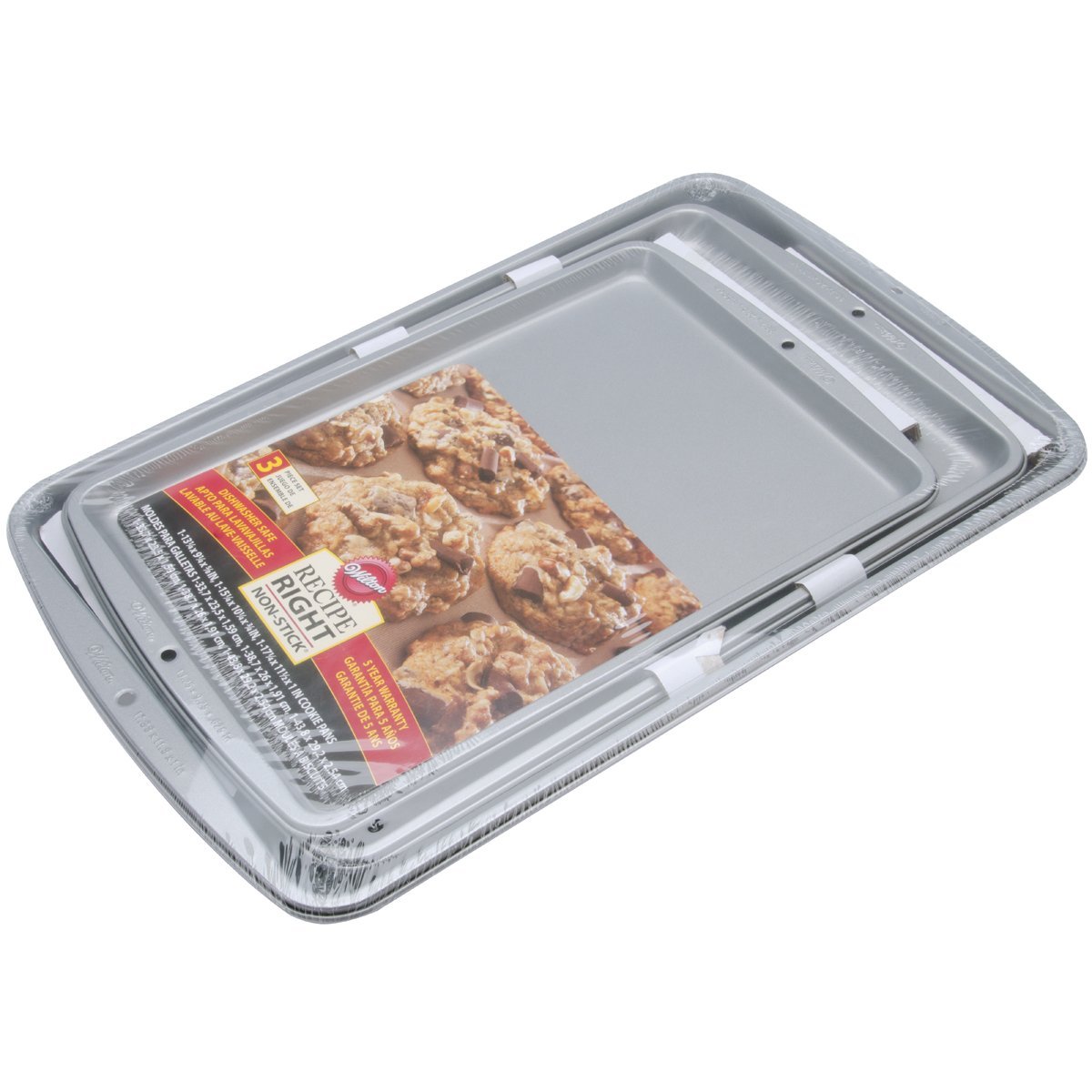 Wilton Recipe Right Cookie Sheet Set, 3-Piece Non-Stick Baking Sheets