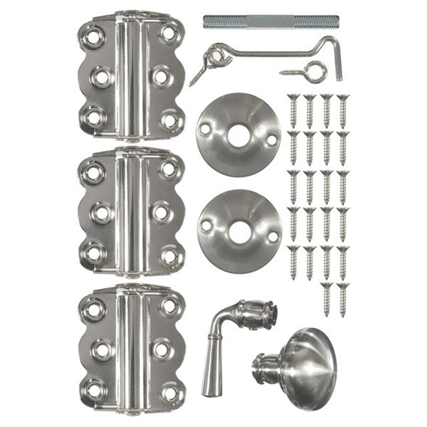 Wright Products™ V321SN Wood/Vinyl Screen Door Kit, Satin Nickel