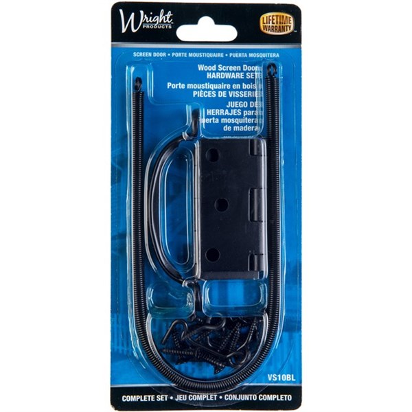Wright Products™ VS10BL Wood Screen Door Hardware Set, Black