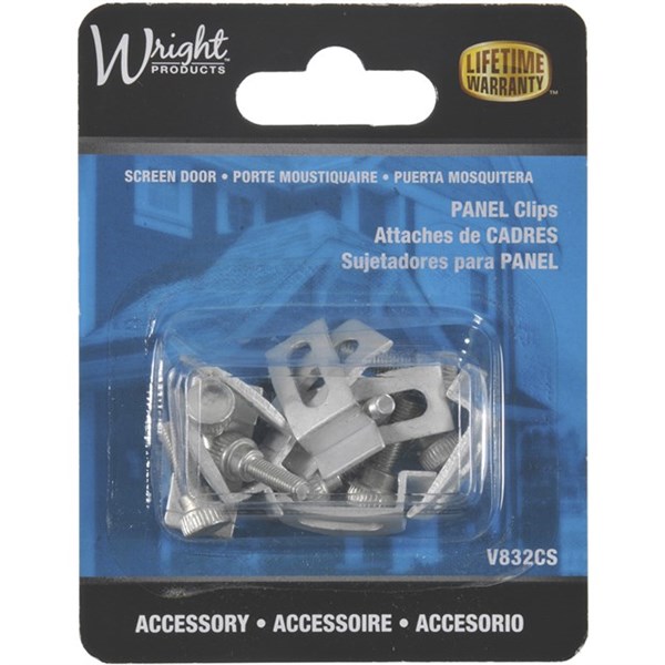 Wright Products™ V832CS Panel Clips, Aluminum, 8-Pack