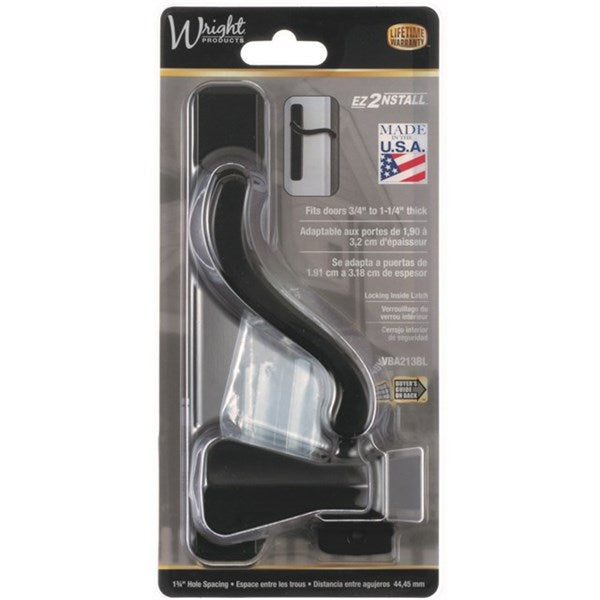 Wright Products VBA213BL Bayfield Surface Door Latch, Black