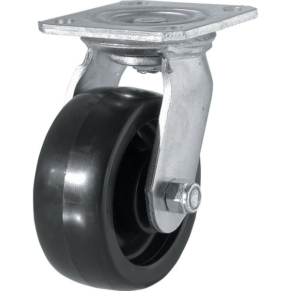 Shepherd Hardware 9388 Polyurethane Wheel Swivel Plate Caster, 5", 200 Lb