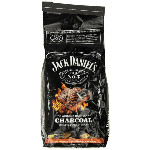 Jack Daniel's 211-134-417 Whiskey Barrel Charcoal Briquets & Smoker Blocks, 4 Lb