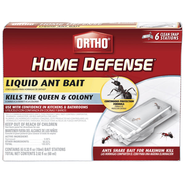 Ortho 0464812 Home Defense Ready-To-Use Liquid Ant Bait, 6 Pack