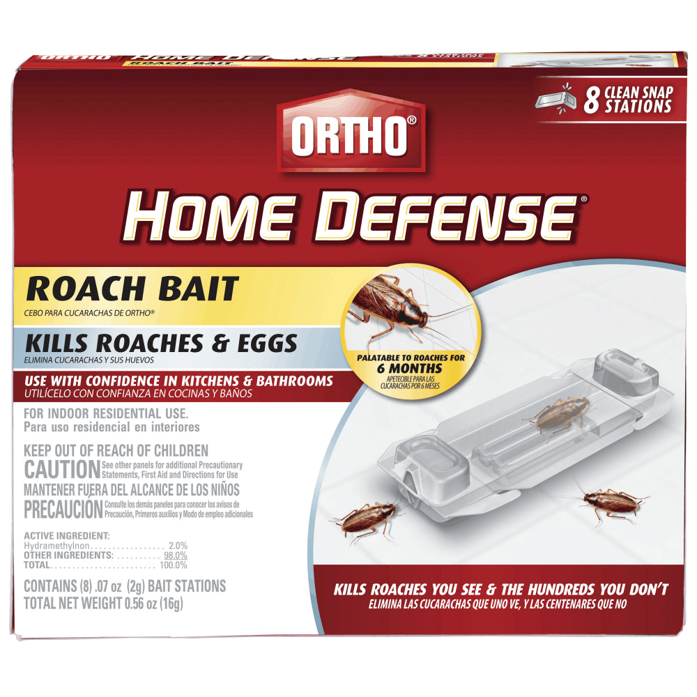 Ortho 0464912 Home Defense® Ready-To-Use Roach Bait, 8 Pack