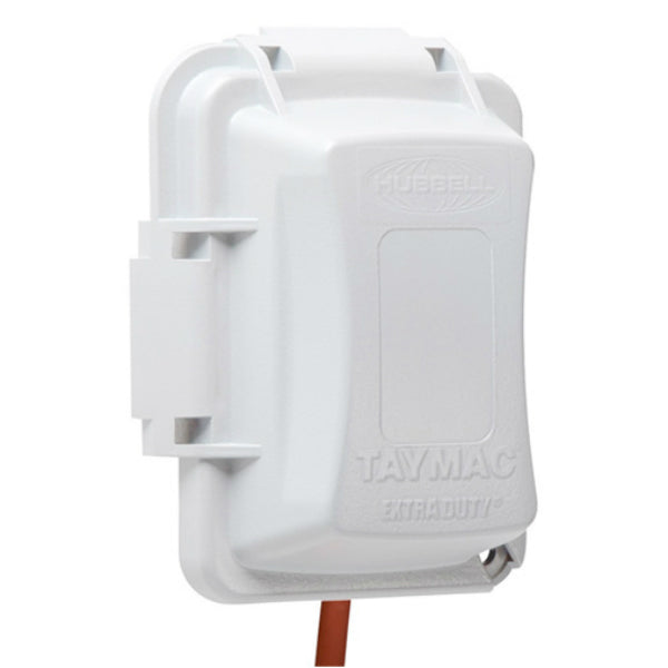 Taymac® MM420W Extra Duty® Standard Outlet Cover, Single Gang, White