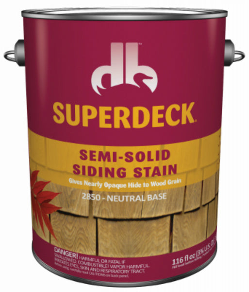 Superdeck® DPI052054-16 Semi-Solid Cool Feel Stain, Char-Wood, 1-Gallon