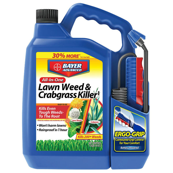 Bayer Advanced 704138A All-In-One Lawn Weed & Crabgrass Killer, 1.3 Gallon