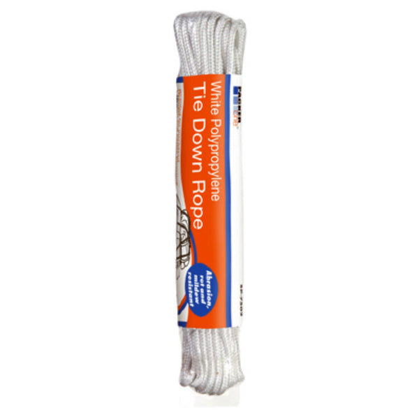 Packer One™ SP-7502 Poly Tie Down Rope, White, 7/32" x 50'
