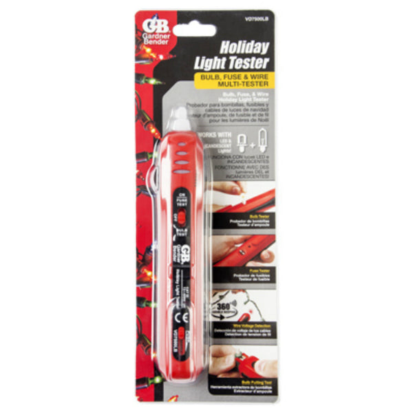 Gardner Bender® VD7500 Multi-Purpose Holiday Light Tester, 12 To 600 VAC