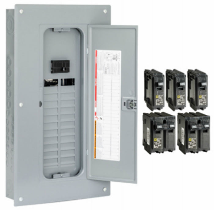 Square D™ HOM2448M100PCVP Homeline™ Indoor Convertible Main Breaker Load Center, 100A