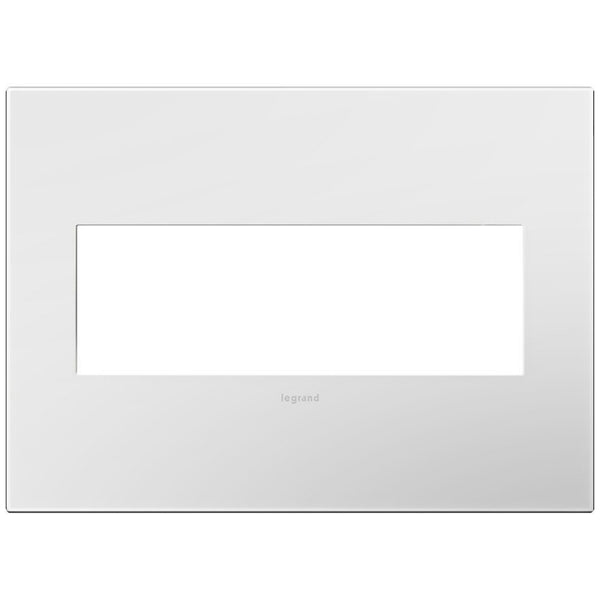 Legrand AWP3GWH4 Adorne Gloss White Wall Plate, 3-Gang