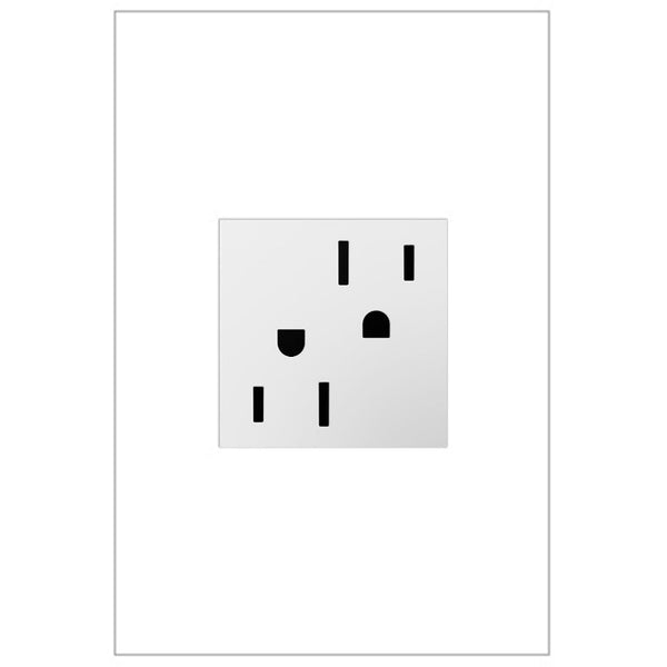 Legrand® ARTR152W4 Adorne® Tamper-Resistant Outlet, White, 15 Amp