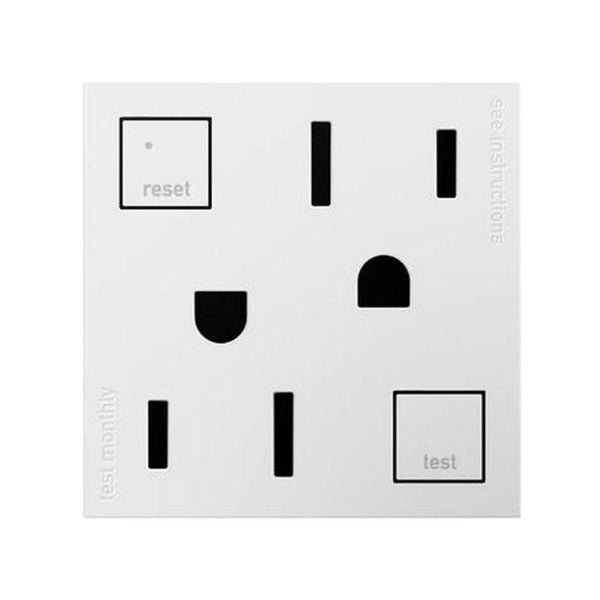 Legrand AGFTR2152W4 Adorne Tamper Resistant GFCI Outlet, White, 15 Amp