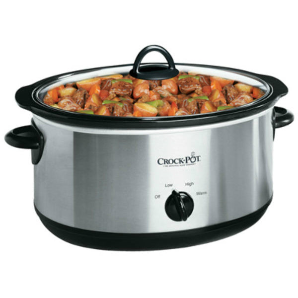 Crock-Pot® SCV700-SS Oval Manual Slow Cooker, Silver, 7-Quart