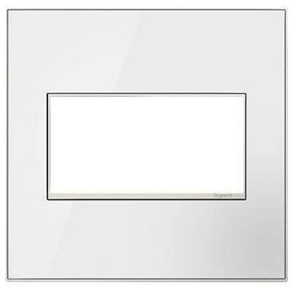 Legrand® AWM2GMW4 Adorne® 2-Gang Wall Plate, Mirror White