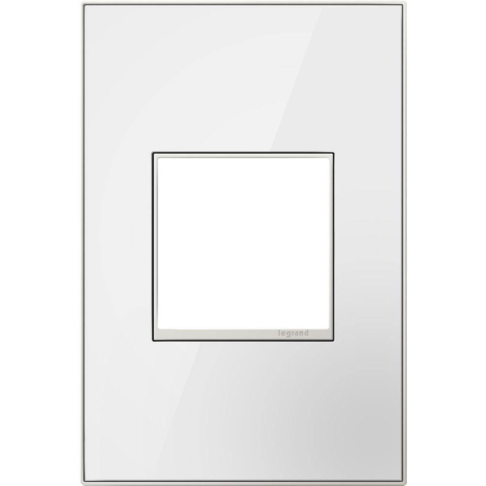 Legrand AWM1G2MW4 Adorne 1-Gang Wall Plate, Mirror White