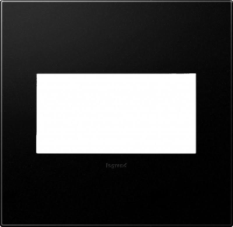 Legrand AWP2GGR4 Adorne 2-Gang Screwless Wall Plate, Graphite