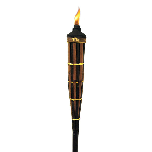 Tiki® 1112091 Royal Polynesian Full Size Bamboo Torch with Flame Guard