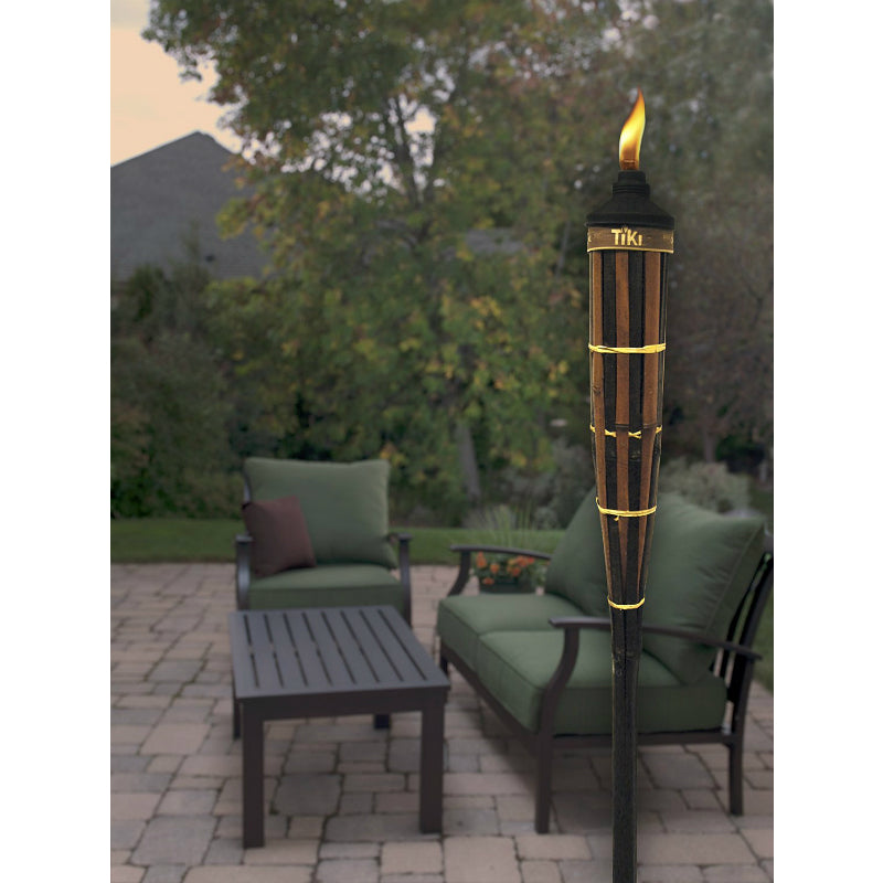 Tiki® 1112091 Royal Polynesian Full Size Bamboo Torch with Flame Guard